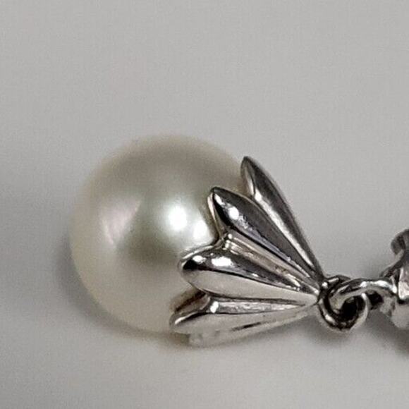 Beautiful Sterling Silver 925 Natural Pearl Pendant Necklace 18" - Picture 11 of 11